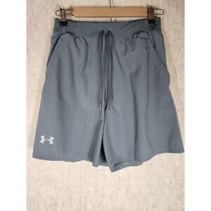 UNDER ARMOUR Women's Gray Front Tie Outdoor Athletic Workout Shorts SZ M